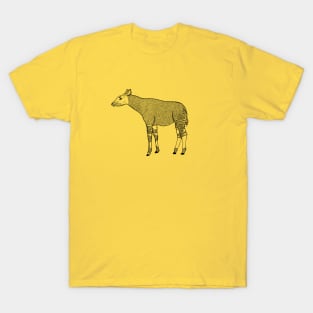 Okapi Ink Art Drawing - African animal design T-Shirt